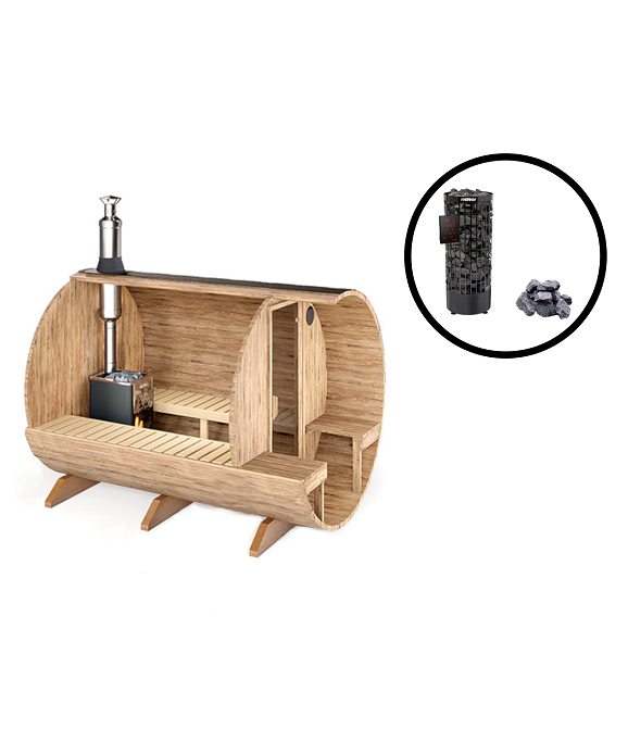 wellmia-nordica-veranda-medium-fasssauna-280cm-thermoholz-9-kw image 1