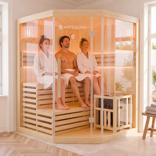 artsauna-espoo150-premium-saunakabine-3-personen-hemlock image 1