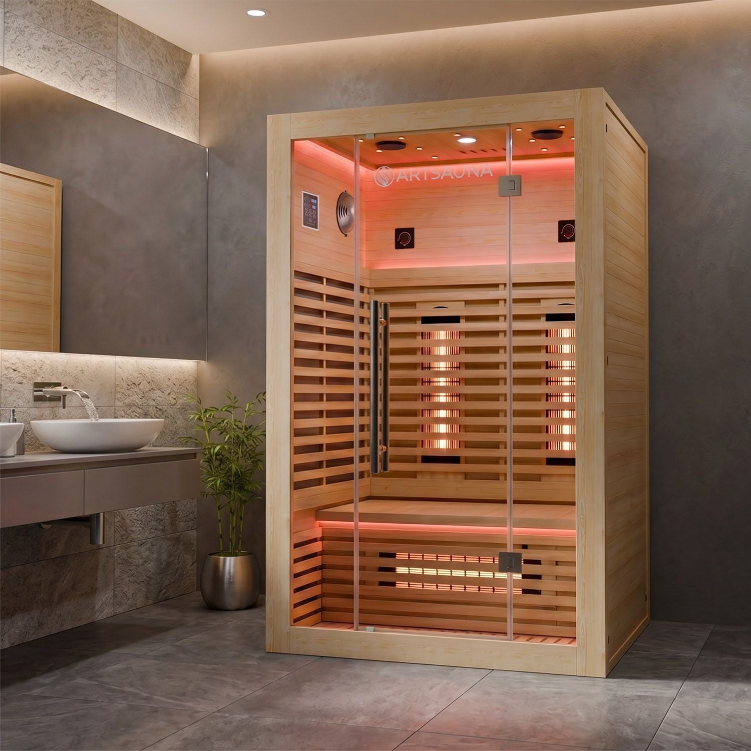 artsauna-trondheim-120-infrarotkabine-natur-2-personen image 1