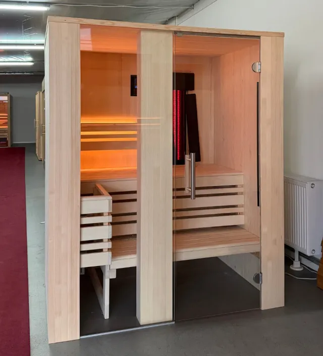 polarholz-amara-sauna-160x120-fichte-kombikabine-infrarot image 1