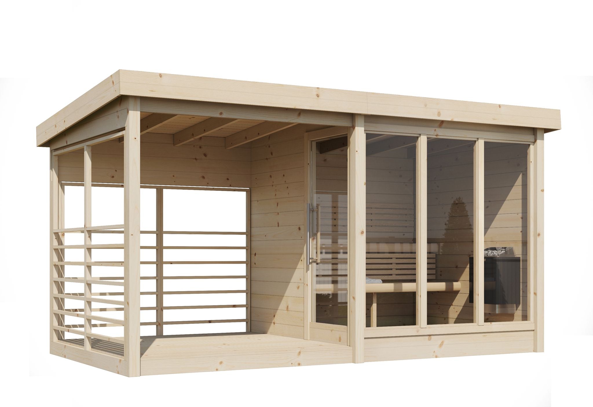 wellmia-anita-gartensauna-mit-glasfront-und-terrasse-4-personen image 4