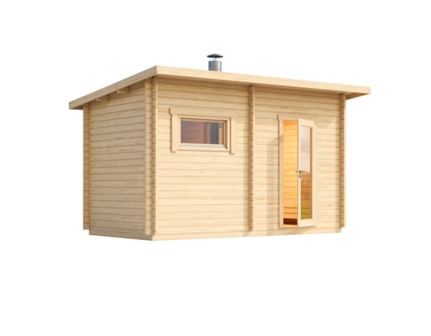 wellmia-hanko-gartensauna-fichte-mit-vorraum-373x208-cm image 2