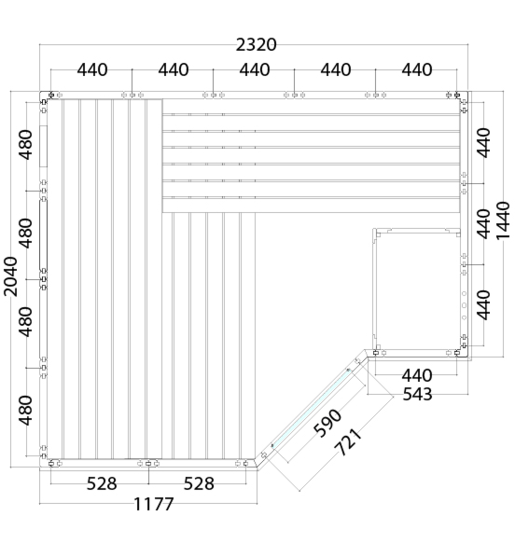 harvia-polaris-large-innensauna-fichte-234x206-5-pers image 4