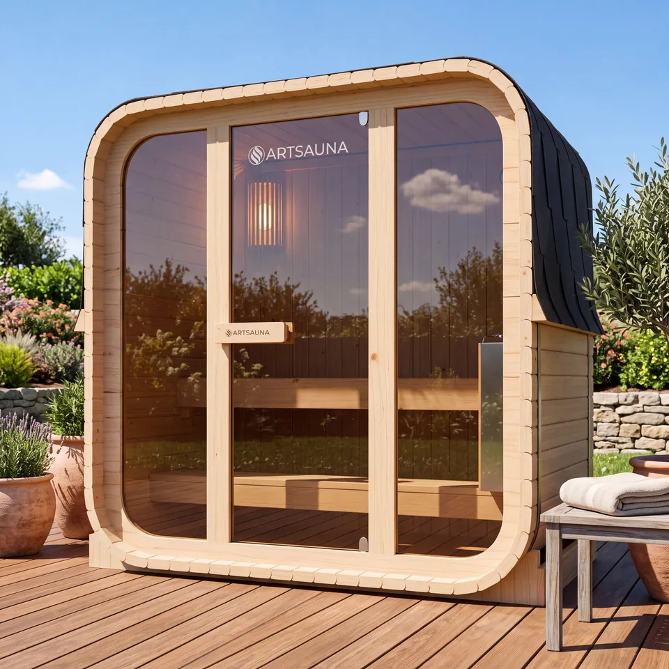 artsauna-fjora-m-cube-fasssauna-fichte-3-personen image 1