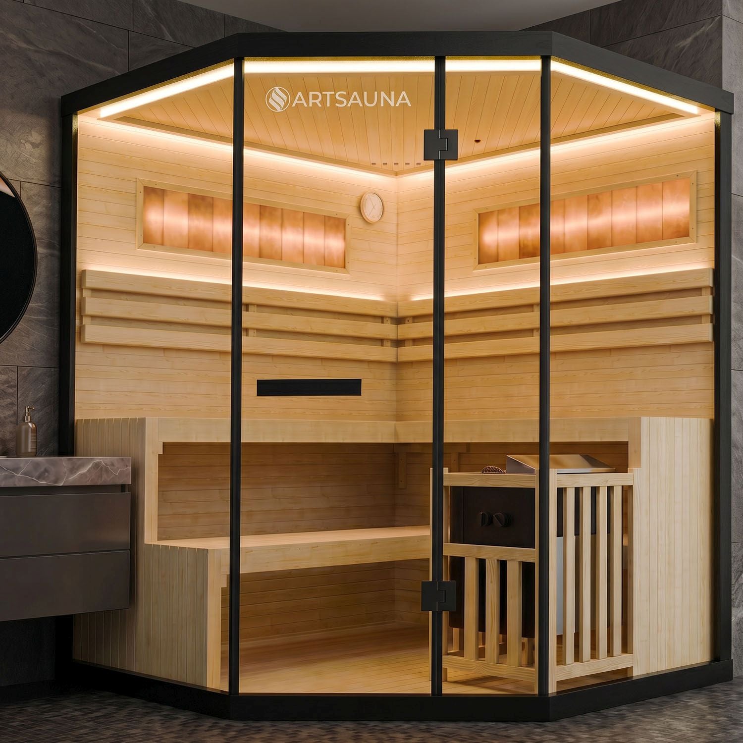 artsauna-vantaa-160-indoor-sauna-salzstein-schwarz image 1