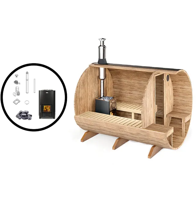 wellmia-nordica-veranda-fasssauna-280cm-holzofen-thermoholz image 1