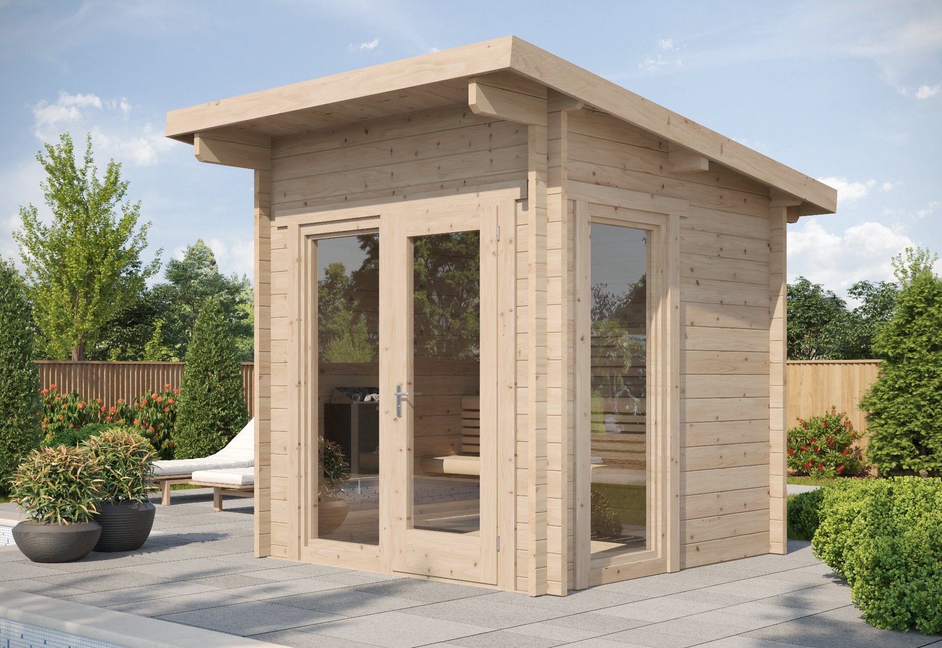 wellmia-cube-panorama-gartensauna-glasfront-fichte-3-4-personen image 2