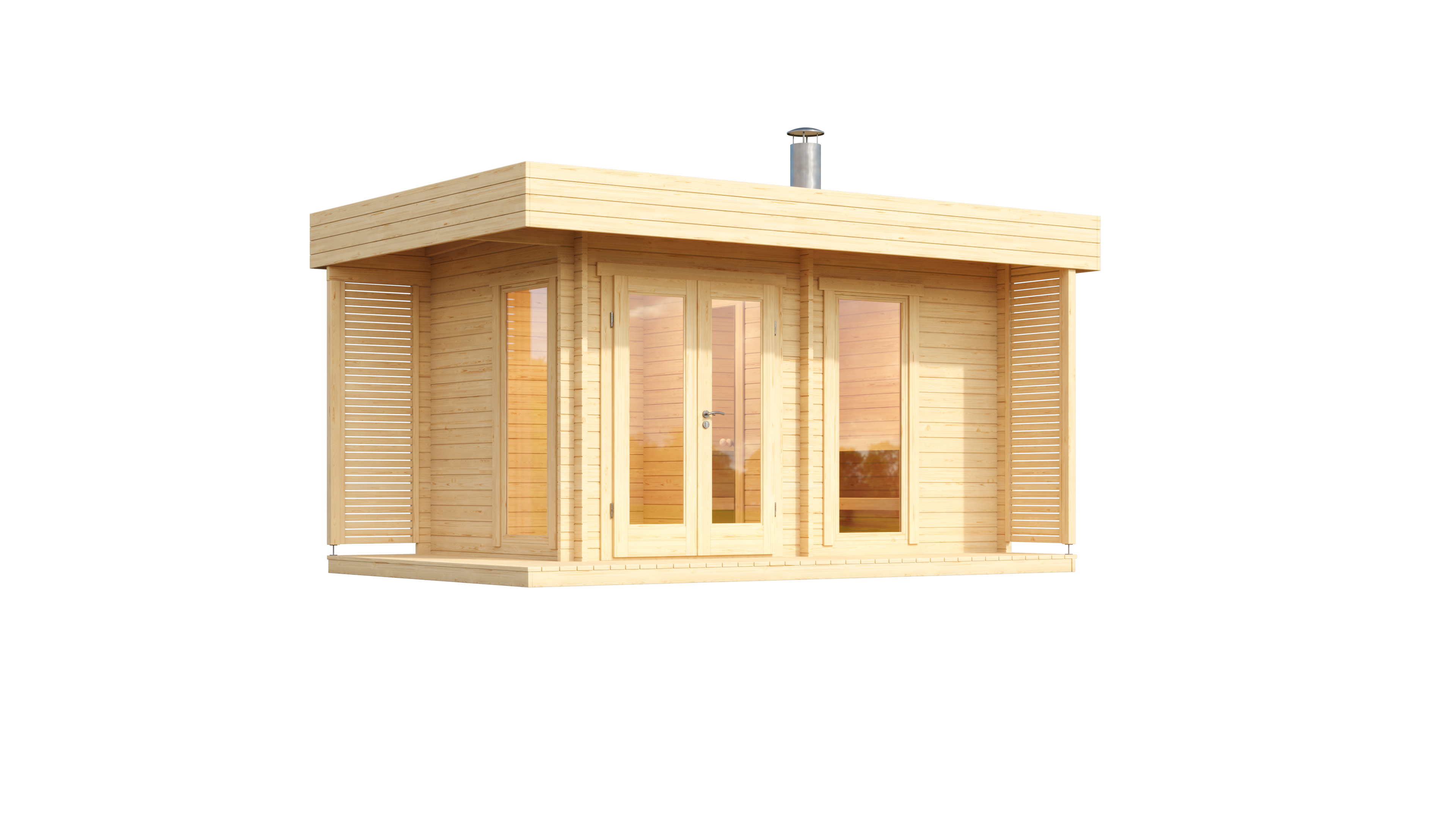 wellmia-reval-gartensauna-mit-vorraum-fichte-373-cm image 2