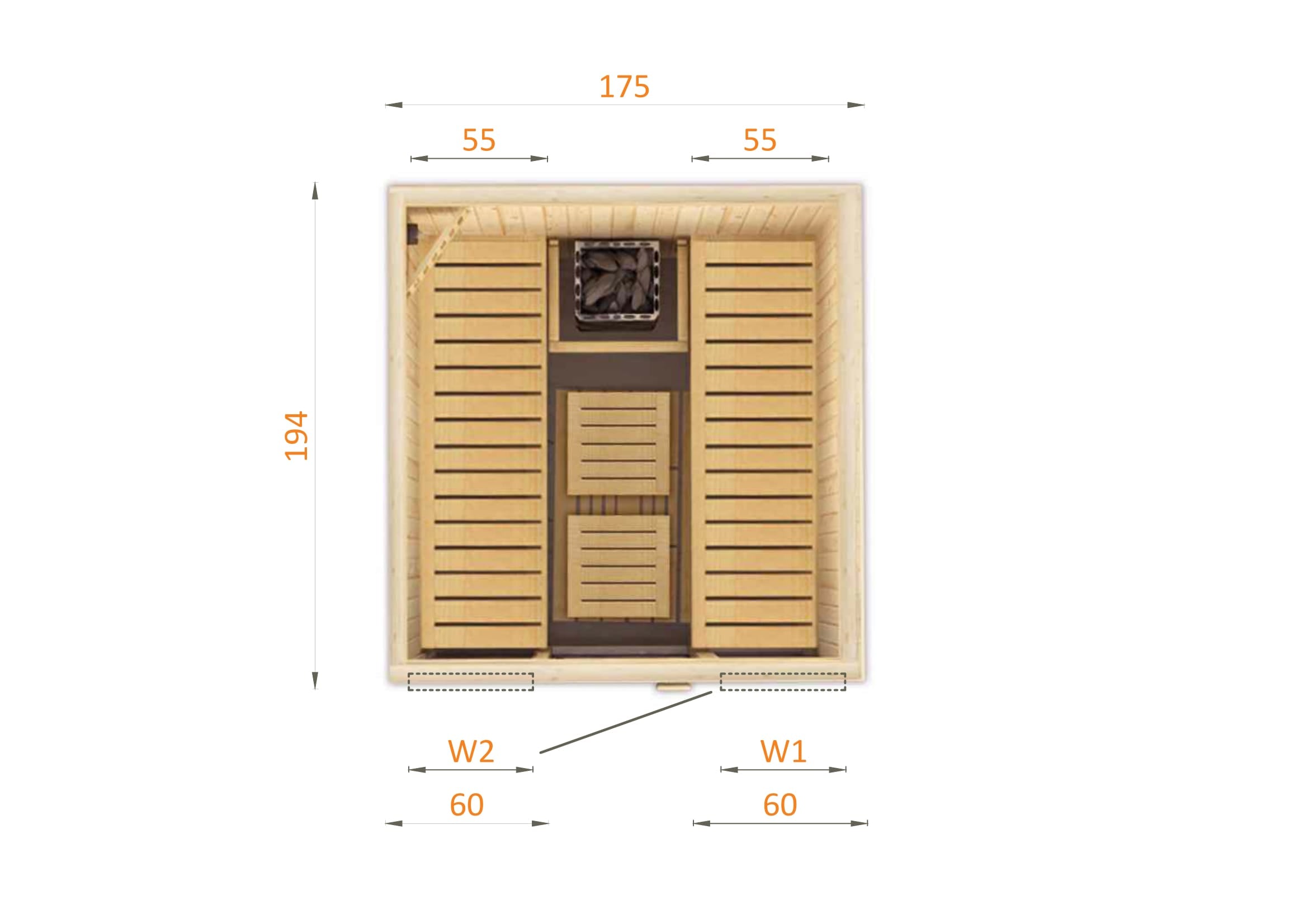 wellmia-calm-m-innensauna-bausatz-fichte-175x194-cm-2-b-nke image 4