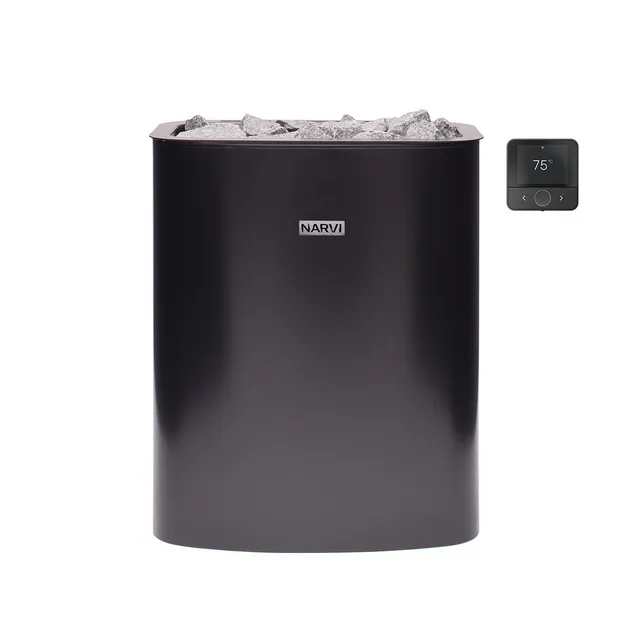 narvi-aava-nc-saunaofen-9-kw-schwarz-mit-app-steuerung image 1