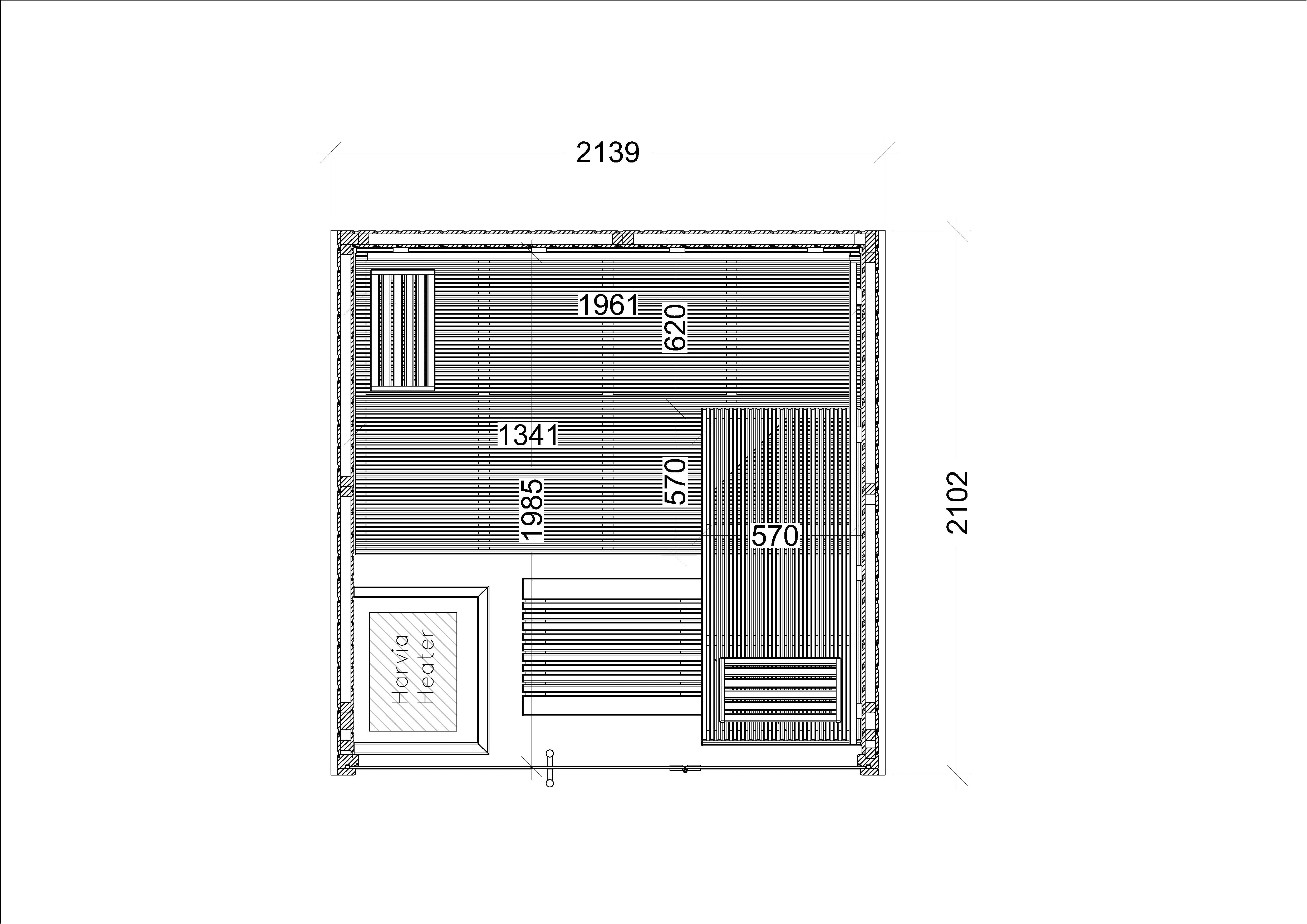 harvia-panorama-large-innensauna-214x215x204-cm-5-personen image 5