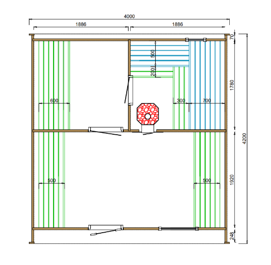 wellmia-oval-l-gartensauna-fichte-400x420-6-8-personen image 7
