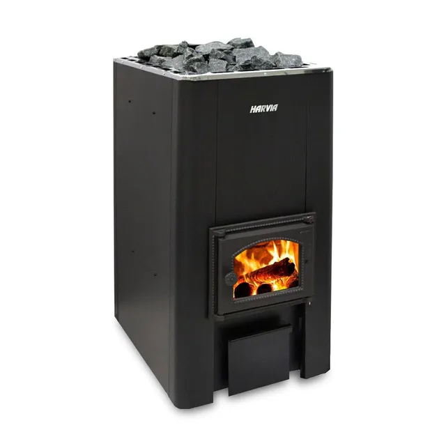 harvia-pro-50-sauna-holzofen-40-kw-gewerblich-graphitschwarz image 1