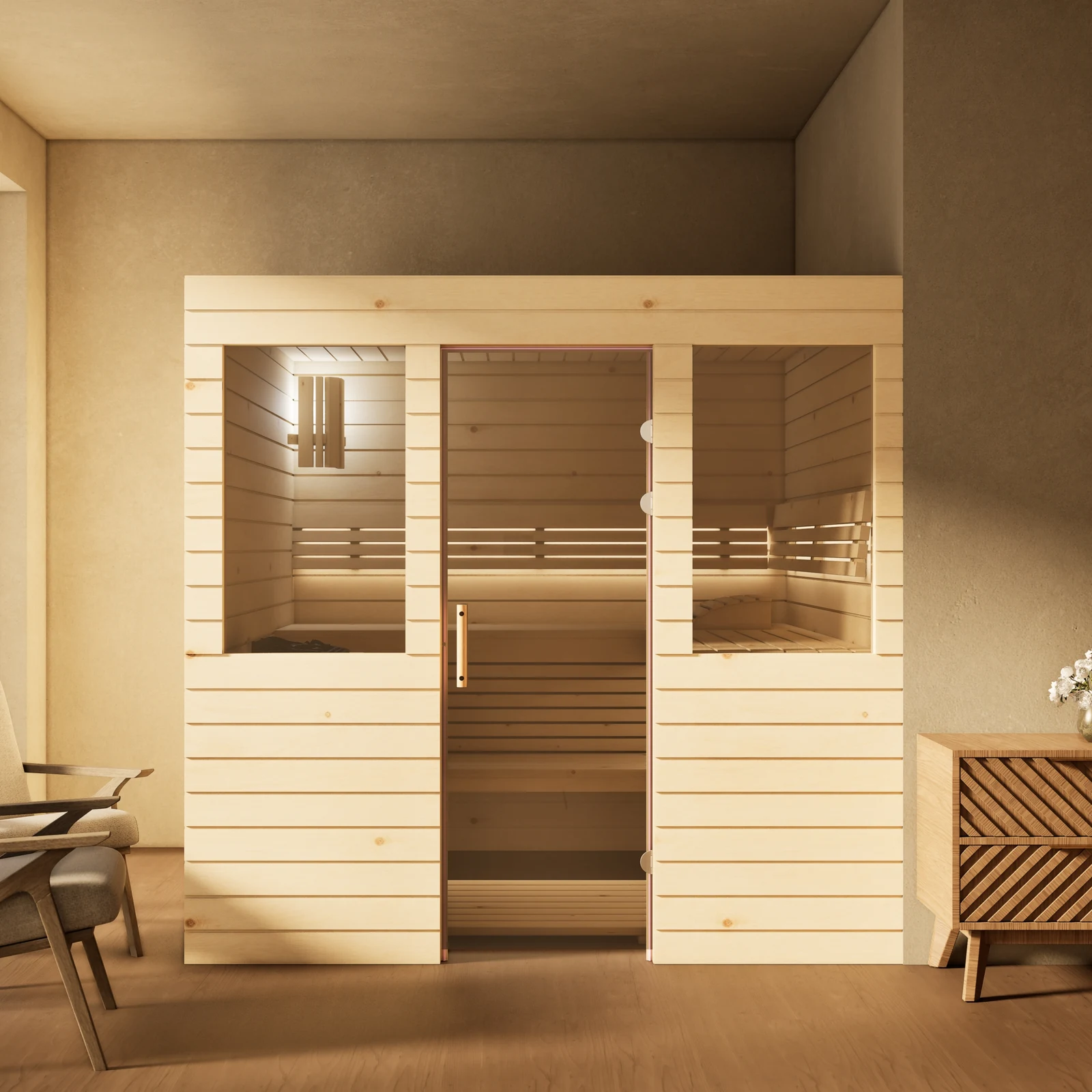 polarholz-venus-sauna-zirbenholz-ma-ofen-set-2-fenster image 1