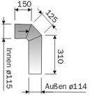 harvia-wz90st-winkelrohr-90-edelstahl-f-r-whp1500 image 2