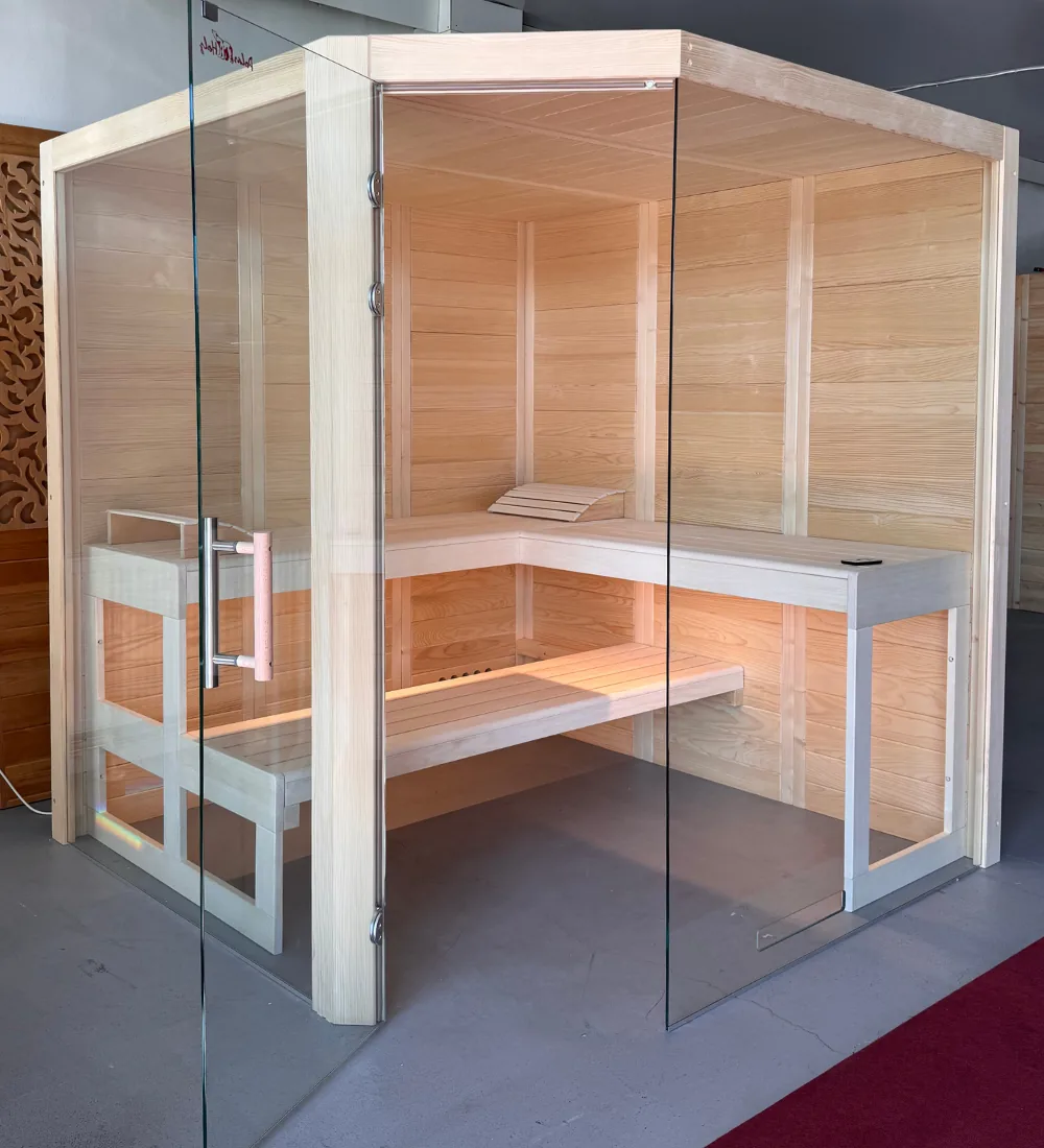 polarholz-athen-massivholzsauna-200x200-cm-5-eck-fichte-glas image 2