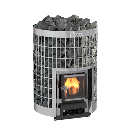 harvia-cilindro-20-holzofen-komplettset-17-kw-edelstahl-schornstein image 2