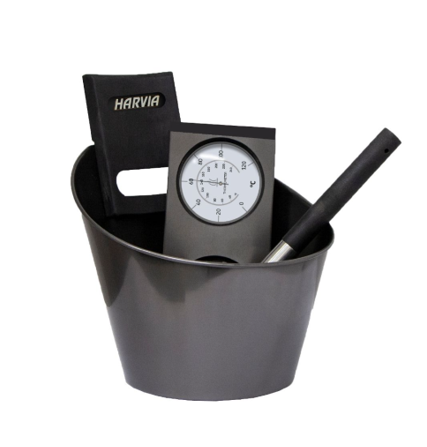 harvia-sa007-sauna-zubeh-r-set-edelstahl-schwarz image 1