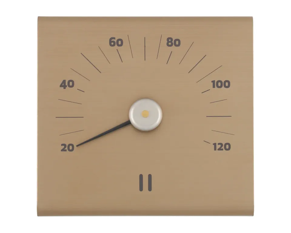 polarholz-thermometer-eckig-aluminium-champagner-15x14-cm-saunazubeh-r image 1