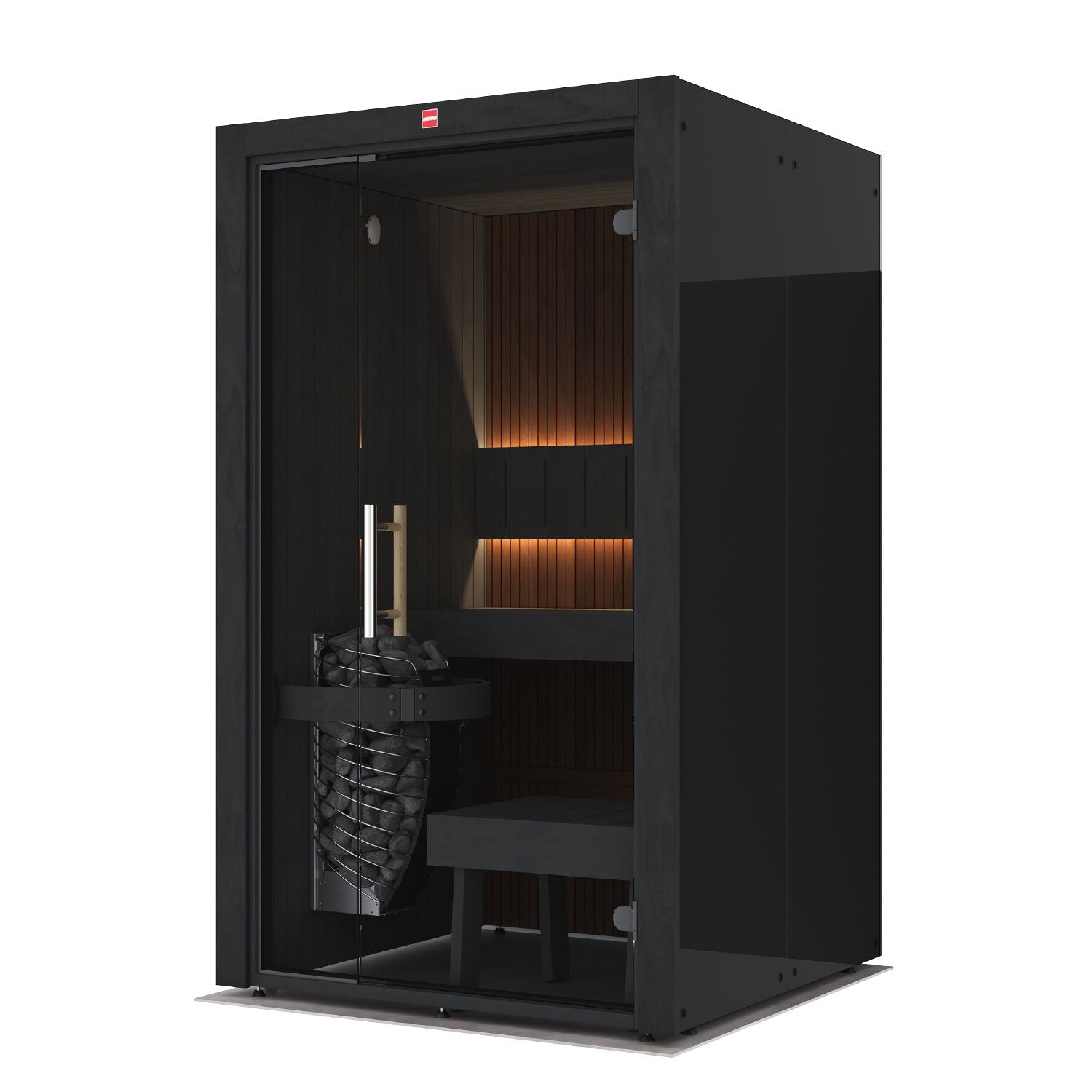harvia-urban-black-small-innensauna-120x120-urb1212fg-2-pers image 1