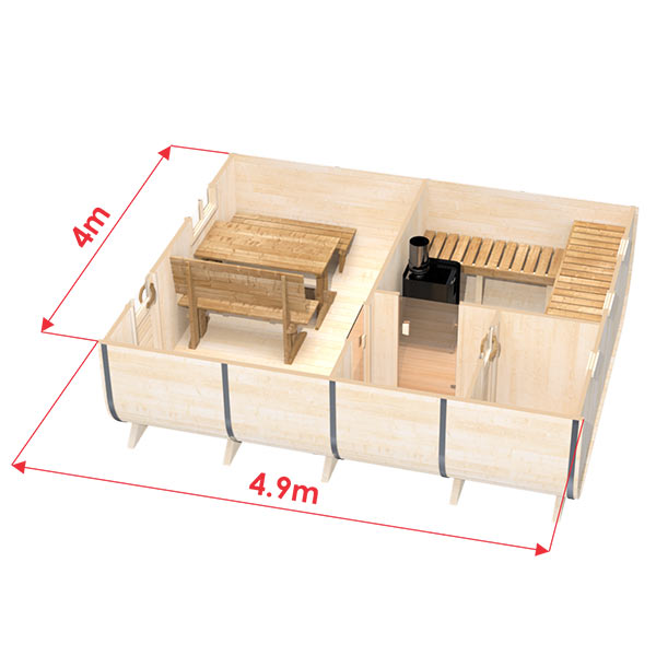 wellmia-fasssauna-oval-deluxe-gartensauna-490x400-cm-6-8-pers image 1