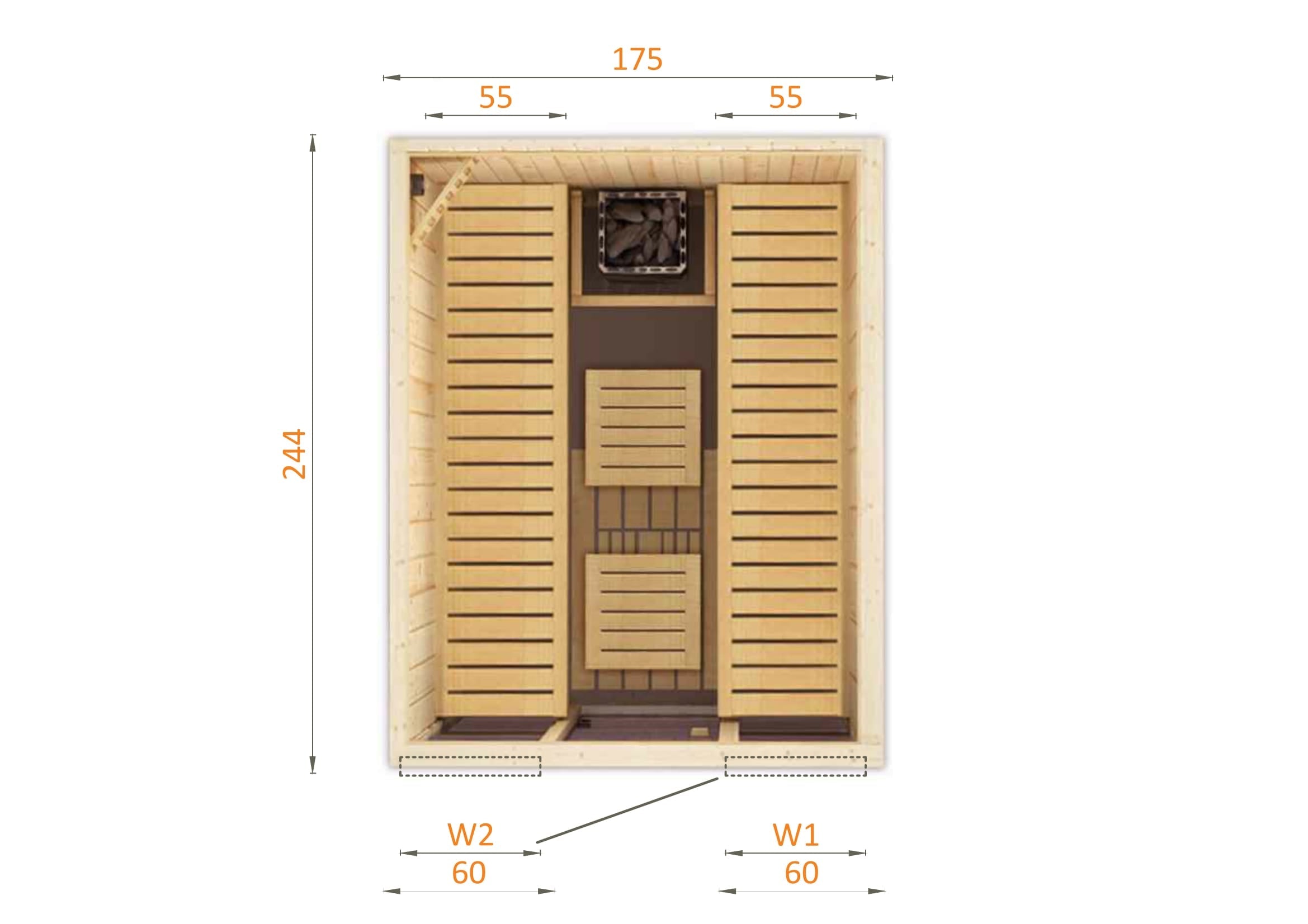 wellmia-calm-m-innensauna-bausatz-fichte-175x194-cm-2-b-nke image 3