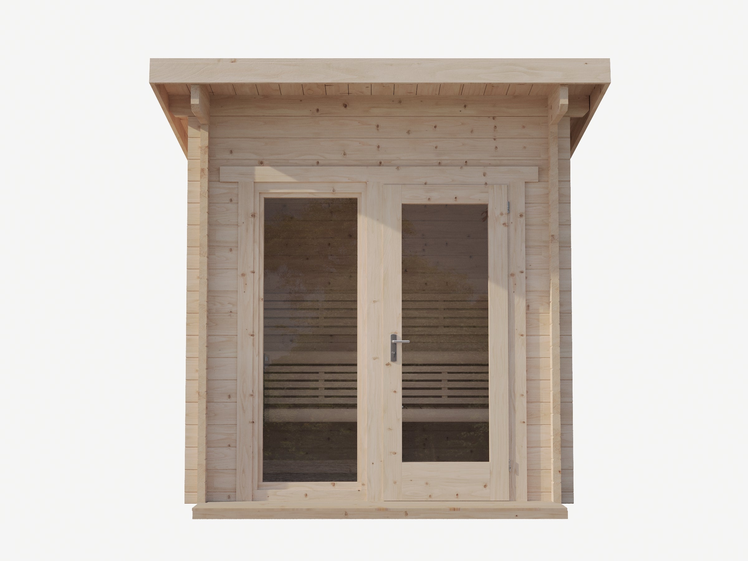 wellmia-cube-panorama-gartensauna-glasfront-fichte-3-4-personen image 4