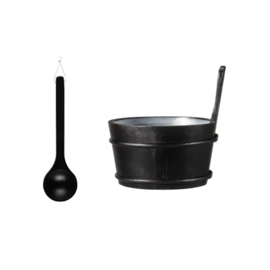 4living-saunaeimer-mit-kelle-duo-set-4l-schwarz-fichte image 1