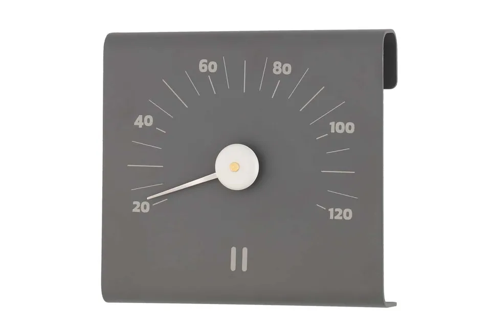 rento-saunathermometer-grau-aluminium-sauna-thermometer image 1