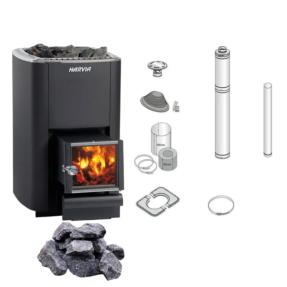 harvia-m3-sl-holzofen-au-enbefeuert-16-5-kw-komplettset image 1