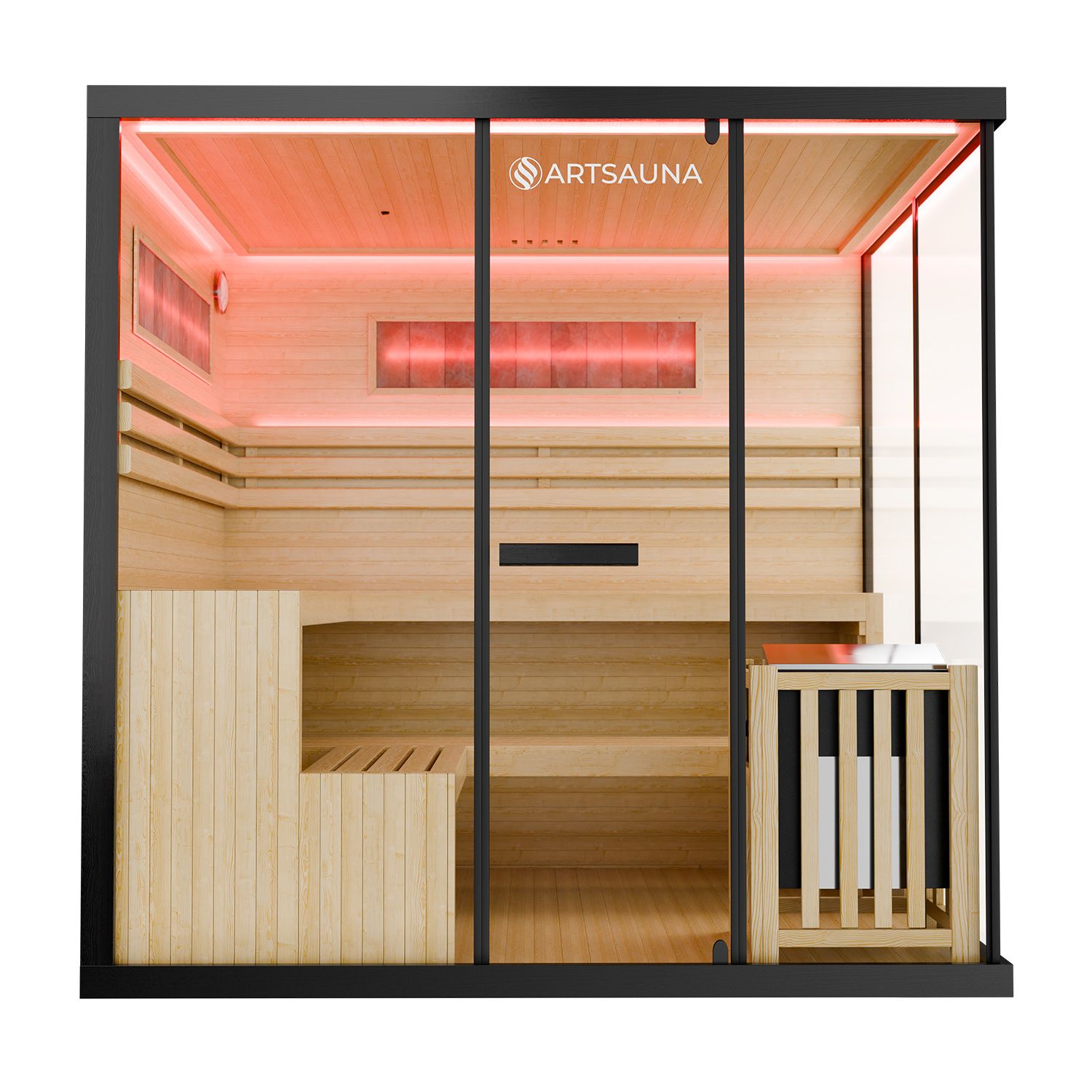 artsauna-vantaa-200-innensauna-schwarz-6-personen image 2