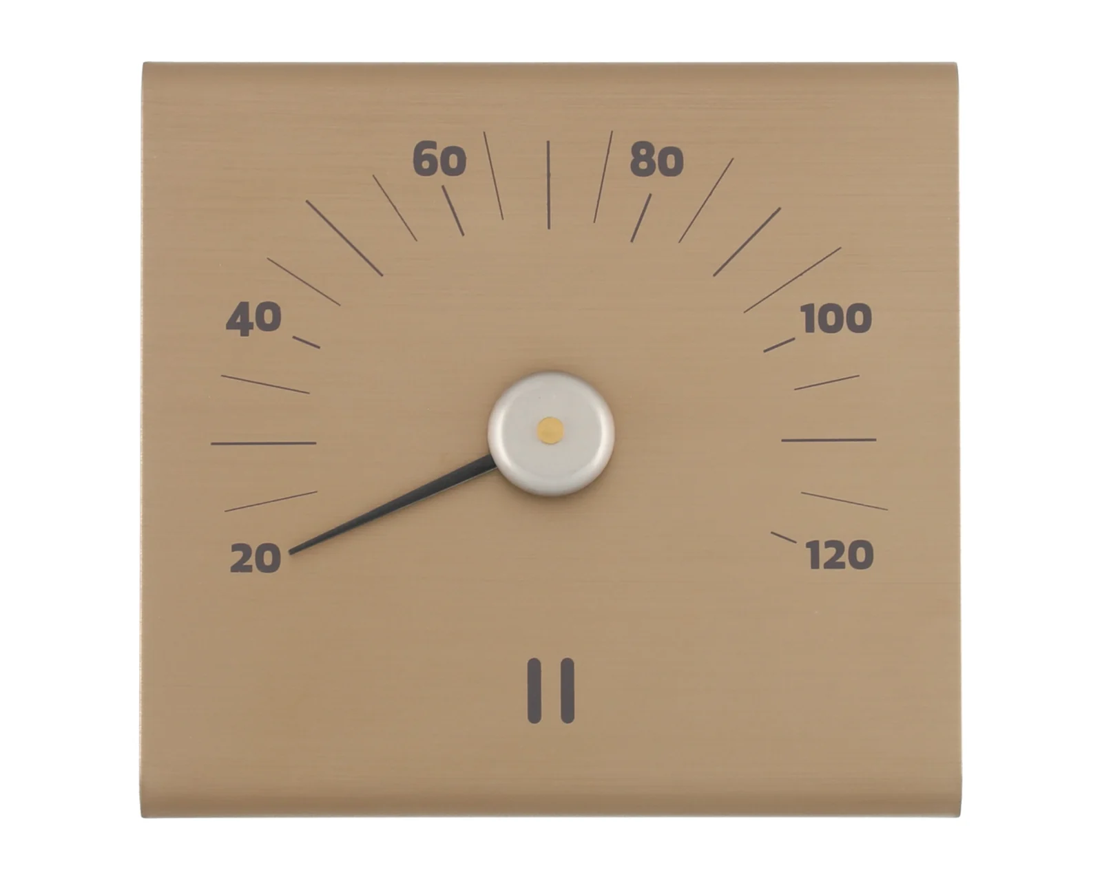 polarholz-thermometer-eckig-aluminium-champagner-15x14-cm-saunazubeh-r image 1
