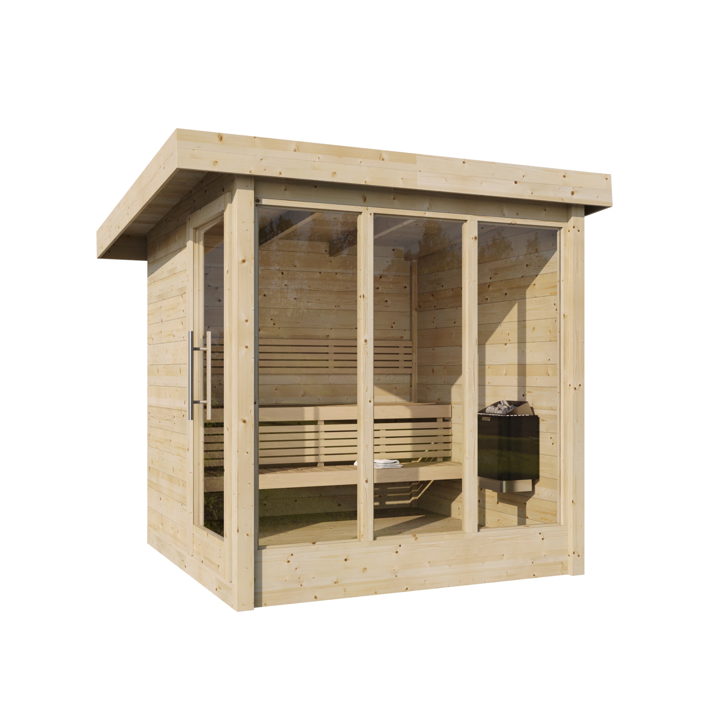 wellmia-anita-gartensauna-4-personen-2-09x2-11m-fichte-bausatz image 2