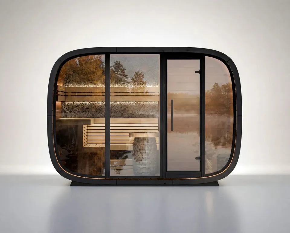 leil-round-cube-double-gartensauna-thermoholz-2-4-m image 1