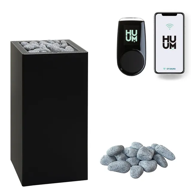 huum-core-elektro-saunaofen-set-9-kw-uku-wifi-steine image 1