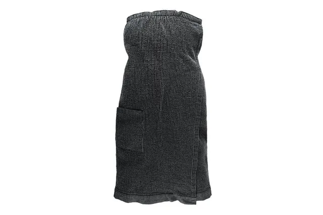 rento-kenno-sarong-taillenhandtuch-schwarz-grau-85x145 image 1