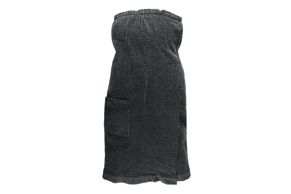 rento-kenno-sarong-taillenhandtuch-schwarz-grau-85x145 image 1