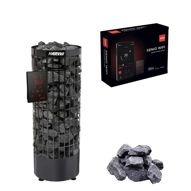 harvia-cilindro-xe-elektro-saunaofen-set-6-8-kw-edelstahl image 1