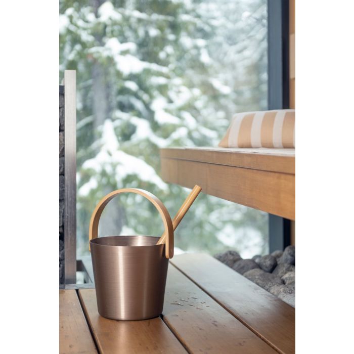 rento-saunak-bel-saunaeimer-aluminium-champagne-holzgriff image 4