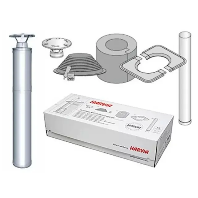 harvia-whp1500-schornstein-komplettset-edelstahl-isoliert image 1