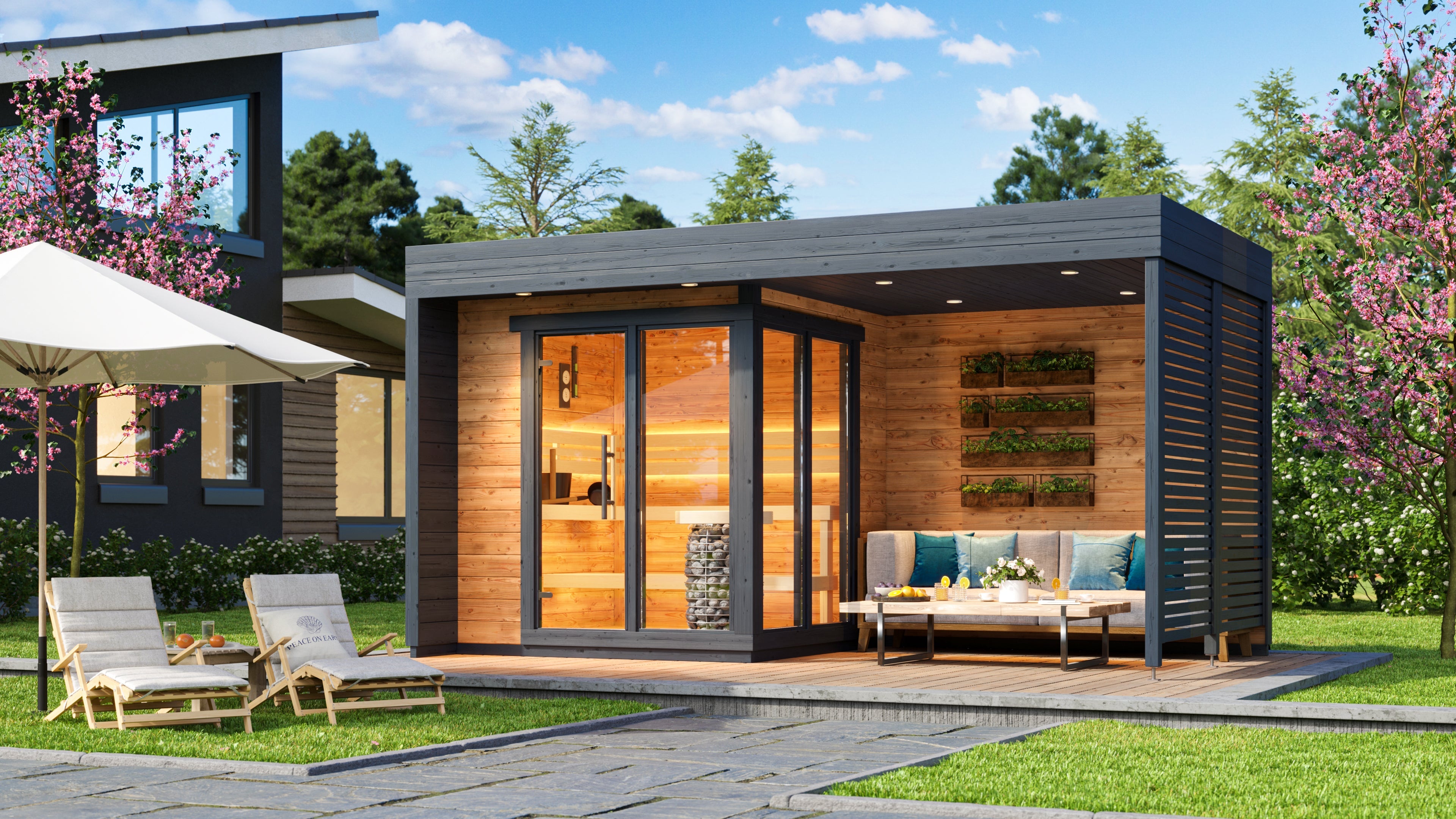 leil-patio-s-plus-gartensauna-462x239-cm-thermoholz-mit-berdach image 5