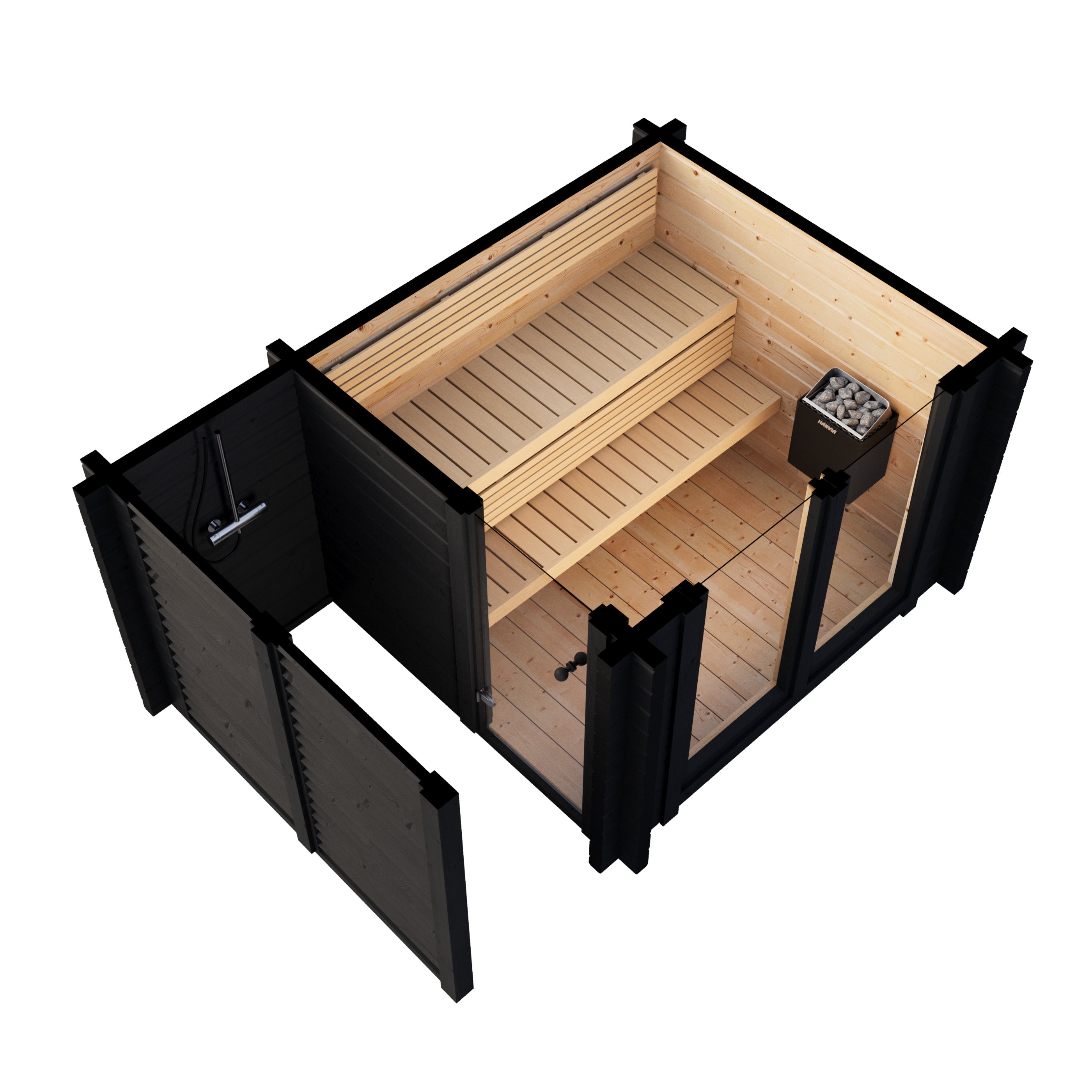 wellmia-island-gartensauna-3-41x2-34m-f-r-4-personen-panorama image 6