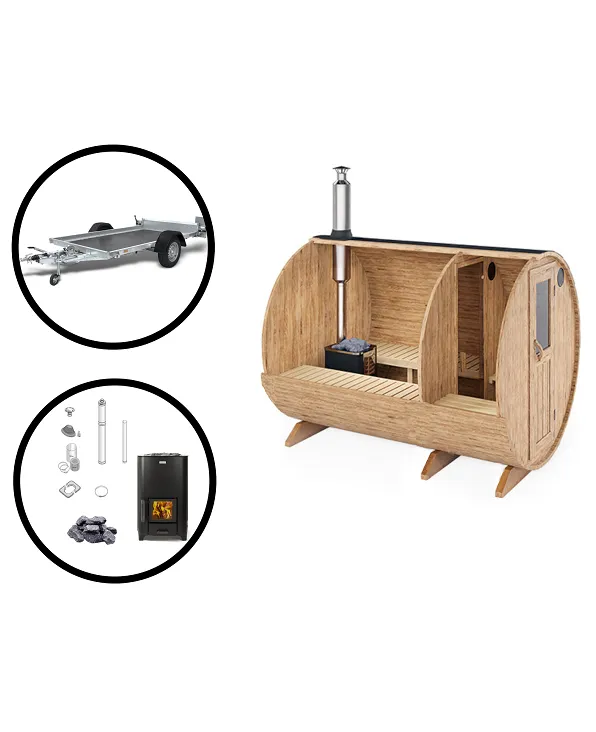 wellmia-nordica-fasssauna-vorraum-300-40cm-holzofen-anh-nger image 1