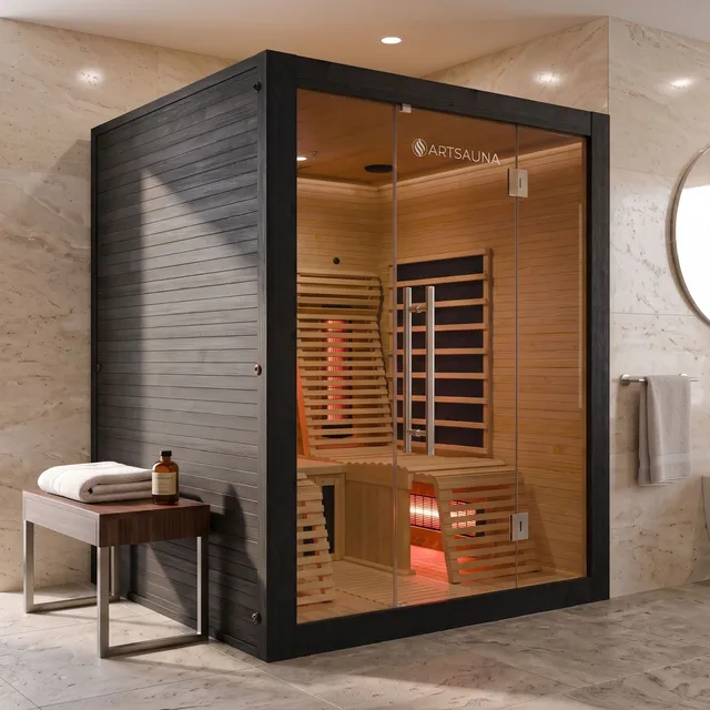 artsauna-helsinki-150-infrarotkabine-schwarz-dual-hemlock image 1