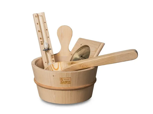 sawo-basic-sauna-zubeh-rset-4-teilig-fichte-mit-k-bel image 1