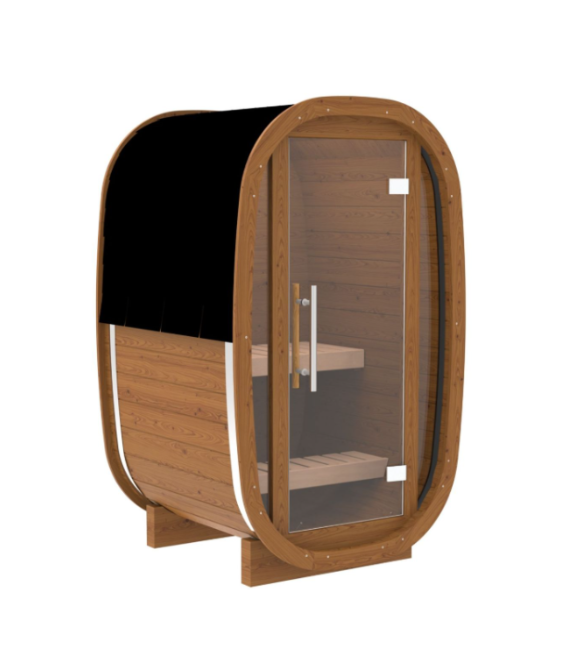 wellmia-outdoor-mini-gartensauna-thermoholz-2-personen-bausatz image 1