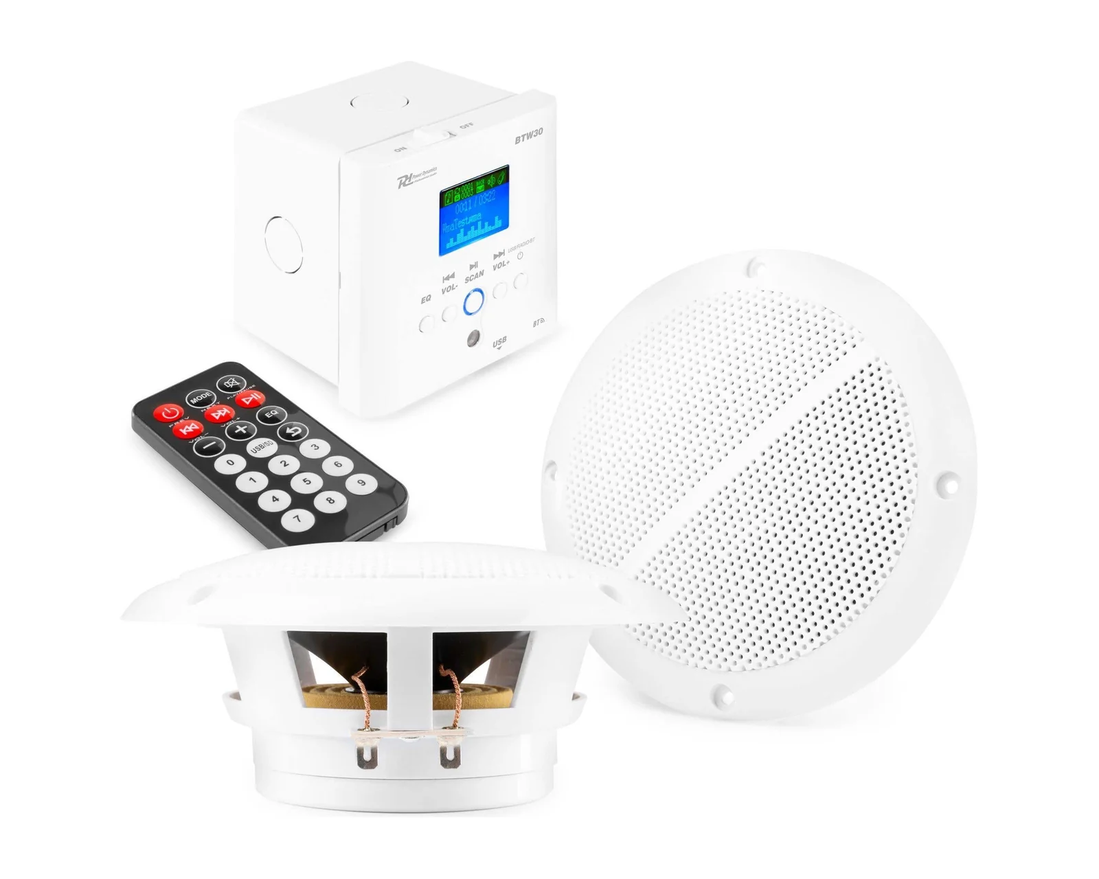 polarholz-sauna-musikanlage-bluetooth-aux-komplettset-boxen image 1