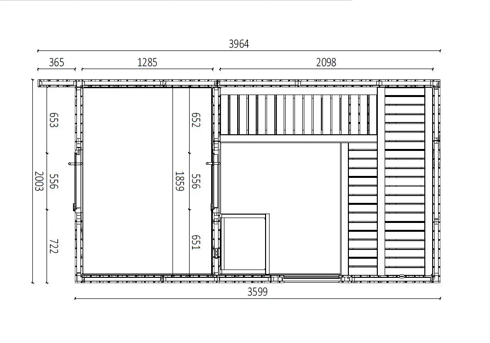 wellmia-musta-gartensauna-fichte-vorraum-4-6-personen image 8