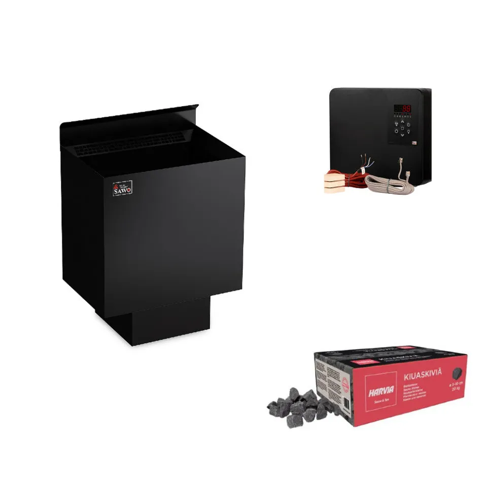 sawo-nordex-black-elektroofen-set-6-kw-saunova-steuerung image 1