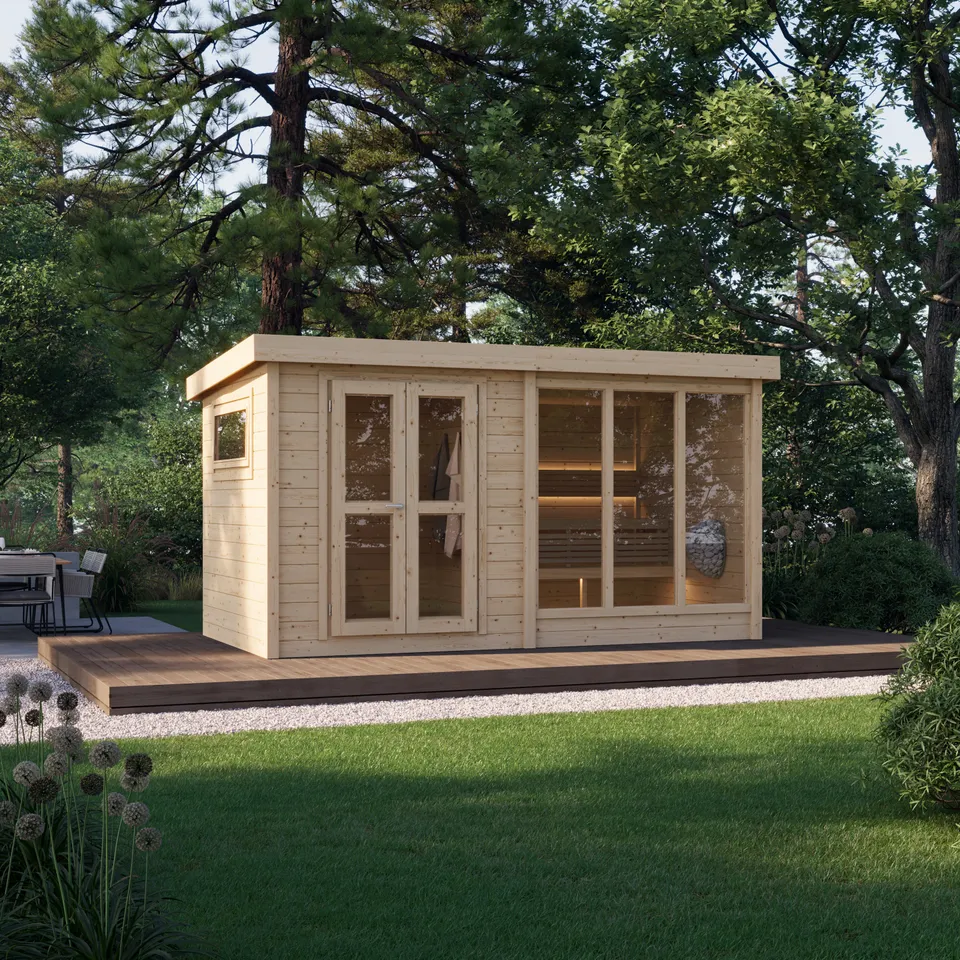 wellmia-anita-gartensauna-mit-vorraum-glasfront-4-personen image 1